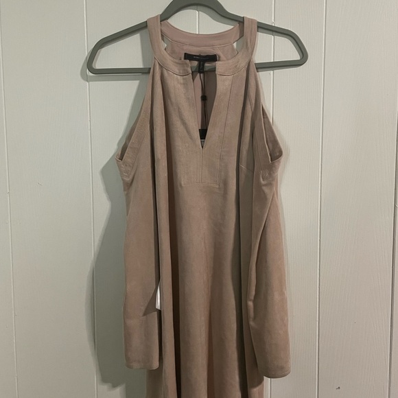 BCBGMaxAzria Tan Halter Sundress Cocktail - Picture 1 of 5